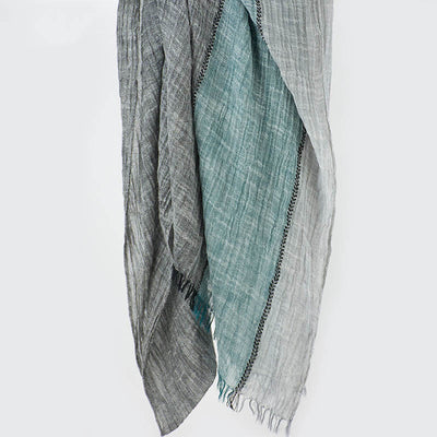 Three-Tone Color Matching Wrinkles Summer Thin Scarf