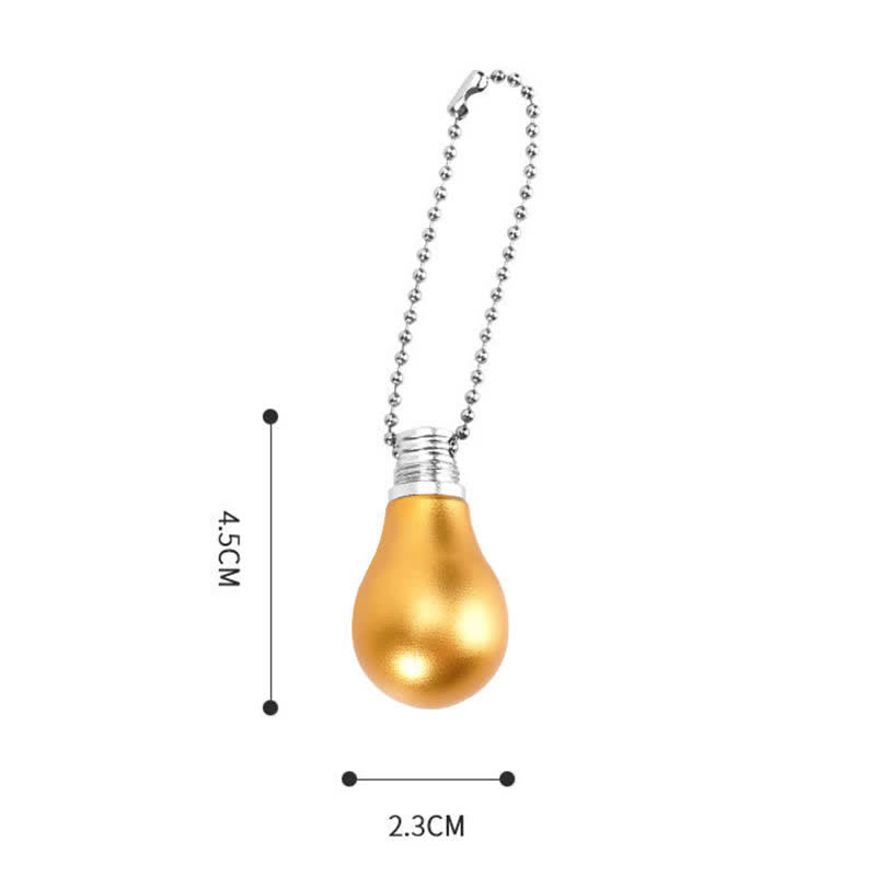 Golden Color Lamp Bulb Shape Hidden Knife Keychain