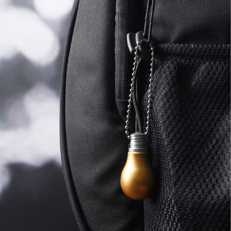 Golden Color Lamp Bulb Shape Hidden Knife Keychain