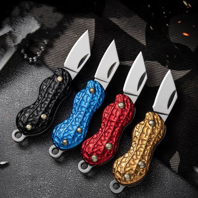 Tiny Cute Peanut Pocket Knife Keychain