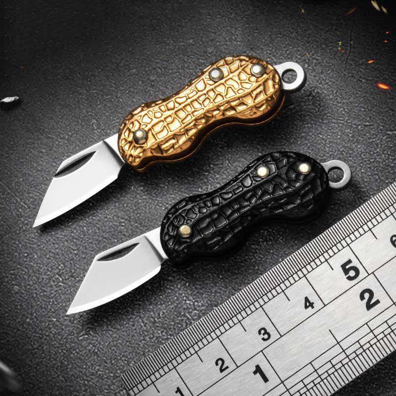 Tiny Cute Peanut Pocket Knife Keychain