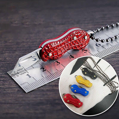 Tiny Cute Peanut Pocket Knife Keychain