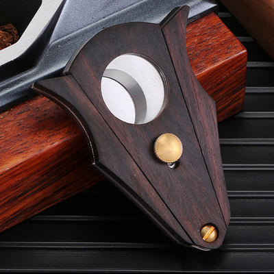 Creative Double Cutting Tool Wooden Cigar Cutter