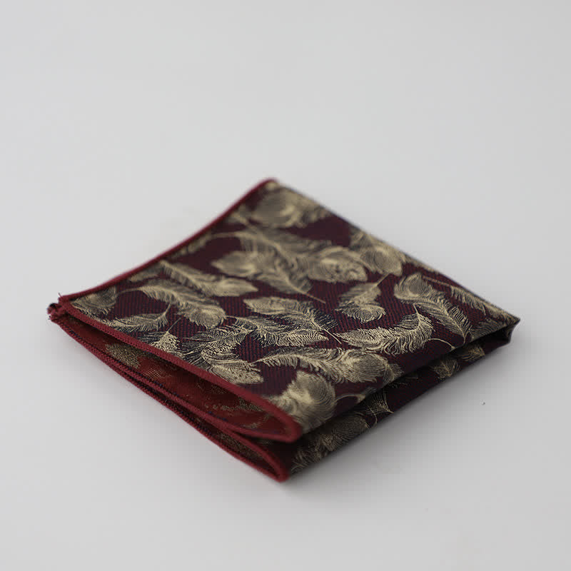 Men's Artsy Floral Leave Pattern Pocket Square