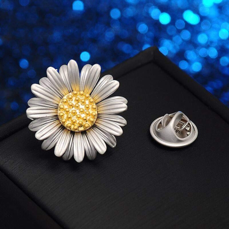 Retro Daisy Brooch Cute Simple Shirt Accessories