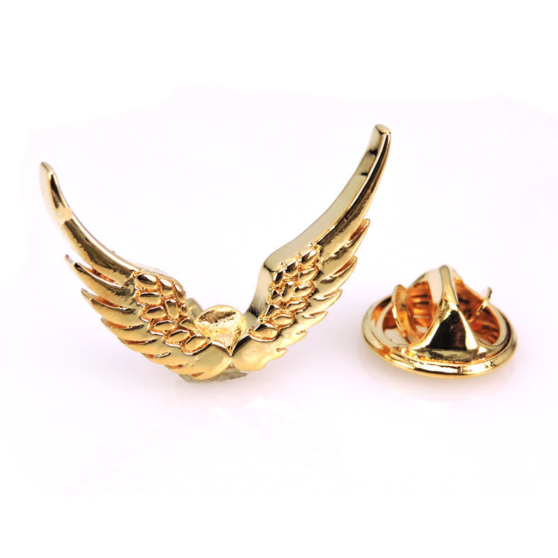 Retro Wings Brooch Gold Silver Shirt Accessories