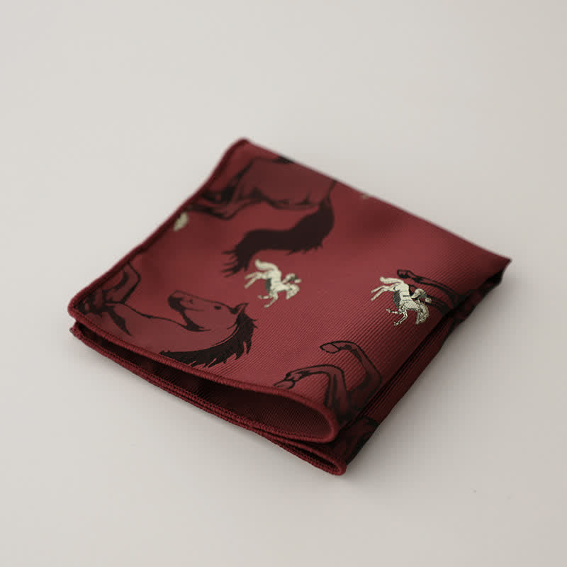 Men's Luxury Floral Motifs Jacquard Pocket Square