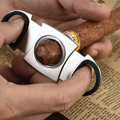 Silver Simple Cigar Guillotine Tool Cigar Cutter