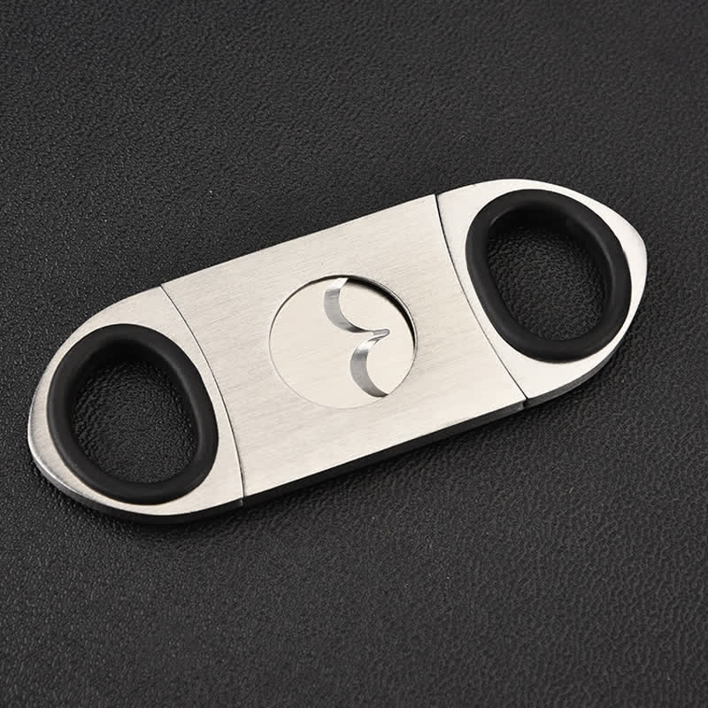 Silver Classic Portable Guillotine Gadget Cigar Cutter