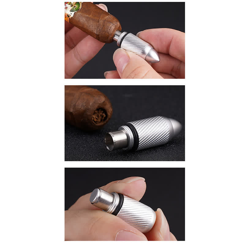 Mini Bullet Shape Aluminum Alloy Cigar Cutter Keychain