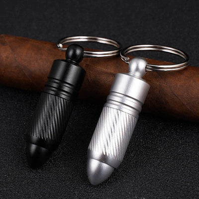 Mini Bullet Shape Aluminum Alloy Cigar Cutter Keychain