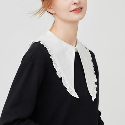 Detachable Half Shirt Blouse Large Lapel False Collar