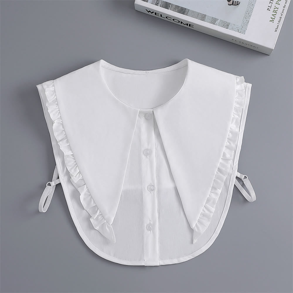 Detachable Half Shirt Blouse Large Lapel False Collar