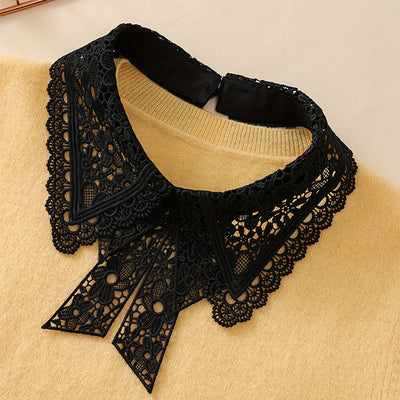 Detachable Half Shirt Blouse Floral Lace False Collar