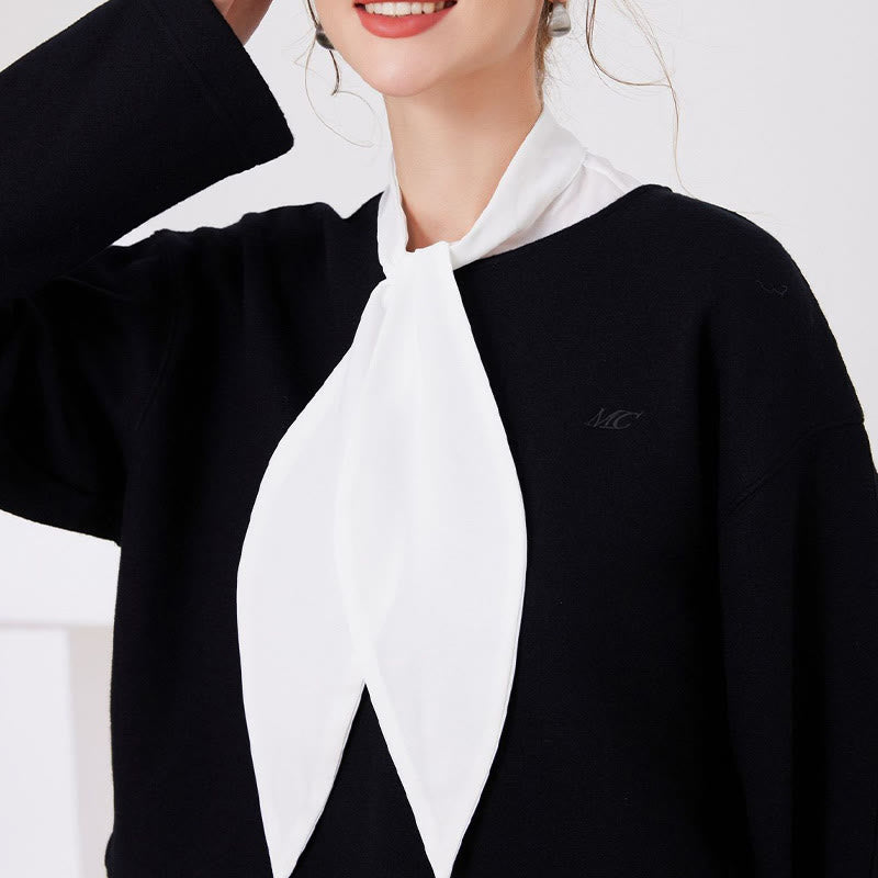 Large Bunny Fake Collar Detachable Half Shirt Blouse