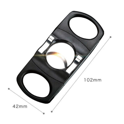 Black Guillotine Stainless Steel 27MM Double Blade Cigar Cutter