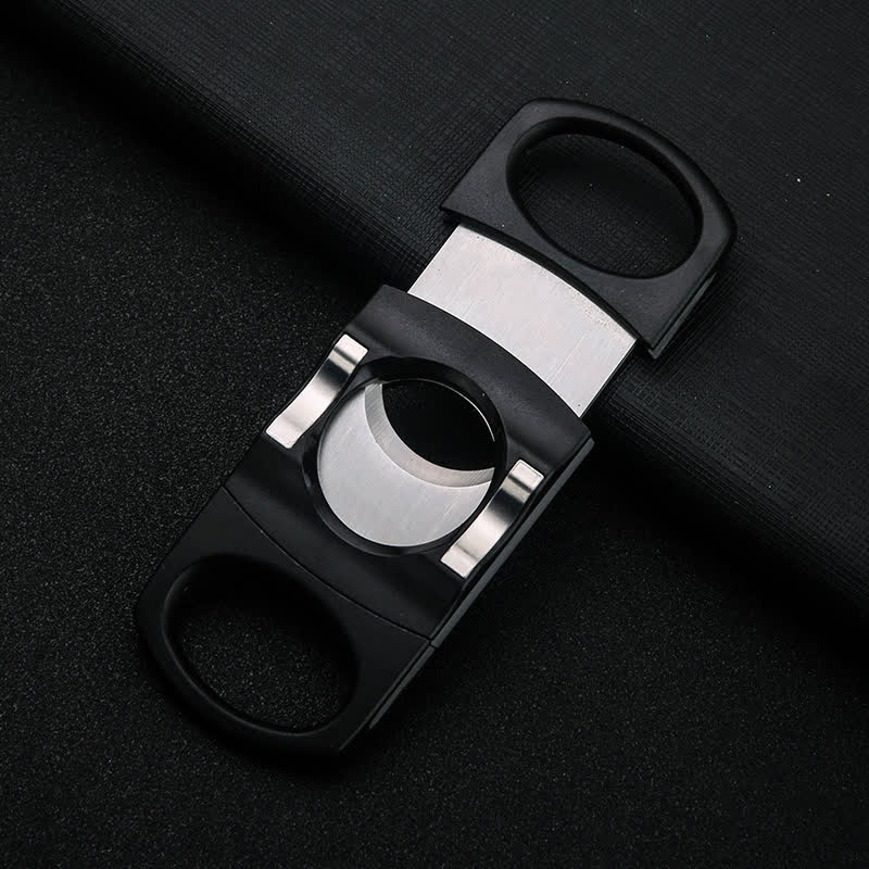 Black Guillotine Stainless Steel 27MM Double Blade Cigar Cutter