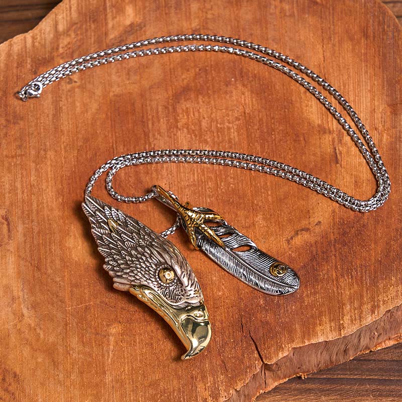 Bald Eagle Pendant DIY Hidden Knife Belt Buckle Ring Bundle Set