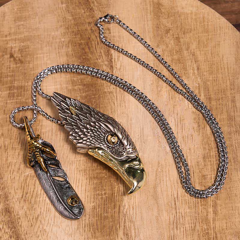 Eagle DIY Hidden Knife Belt Buckle Lighter Eagle Hidden Pendant Bundle Set