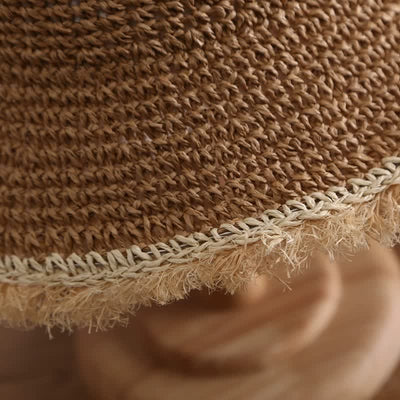 Women's Spring Summer Hat Floppy Foldable Straw Hat