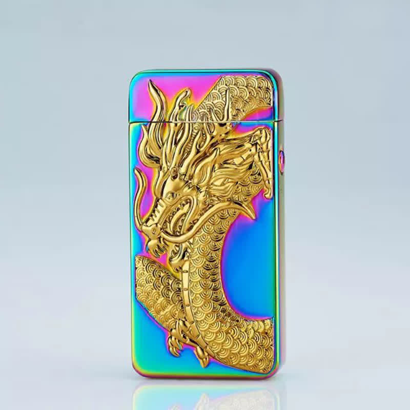 Dragon Double Arc Flameless Usb Rechargeable Electronic Lighter