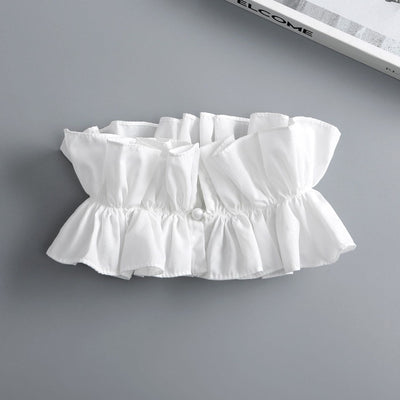 Pleated Court Ruff Collar Detachable False Collar Shirt