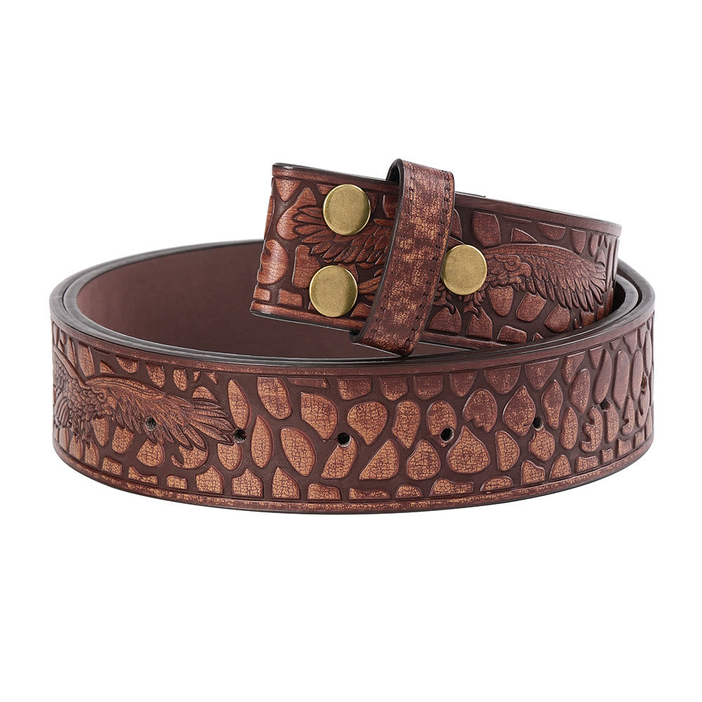 Men's Vintage Crocodile Print Pattern DIY Leather Belt