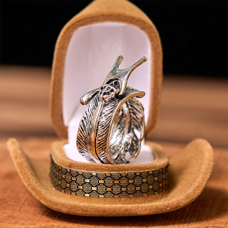 Eagle DIY Hidden Knife Belt Buckle With Feather Ring Bundle Set