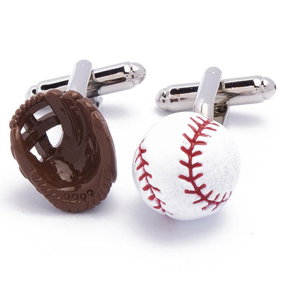 Juego de gemelos con cubrebotones para guantes de béisbol para hombre, 1 par