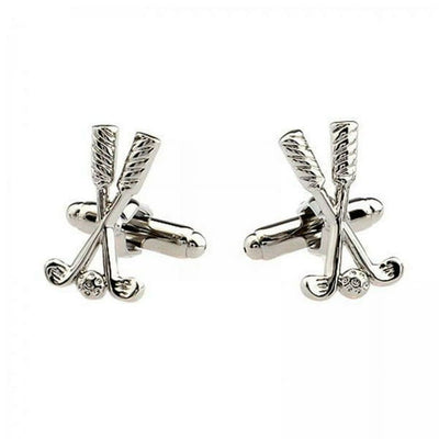 Men's 1 Pair Golf Time Button Covers Set Cufflinks