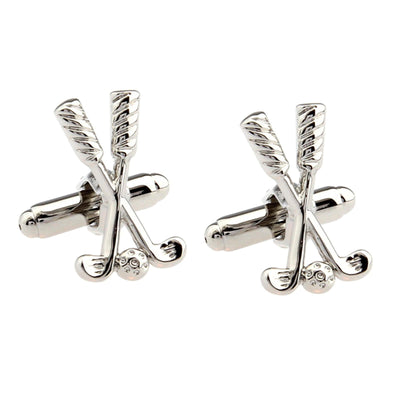 Men's 1 Pair Golf Time Button Covers Set Cufflinks