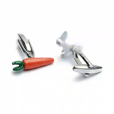 Men's 1 Pair Bunny And Carrot Button Covers Set Cufflinks