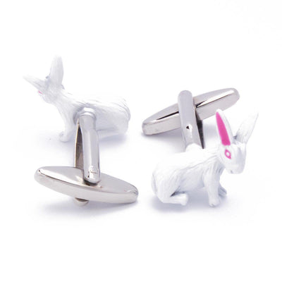 Men's 1 Pair Cute Bunny Button Covers Set Cufflinks