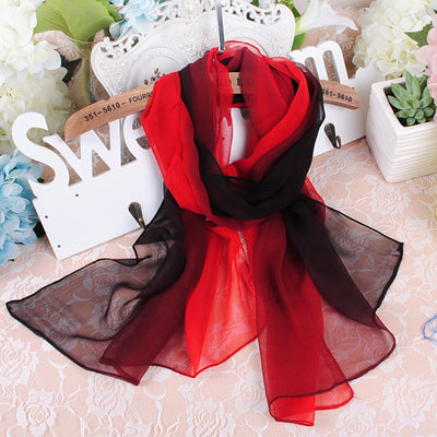 Women's Soft Solid Color Summer Sunscreen Thin Scarf