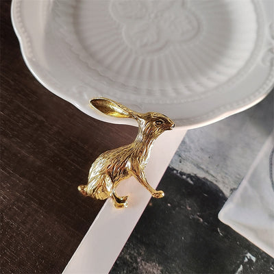 Baroque Angel Rabbit Brooch Gold Shirt Accessories