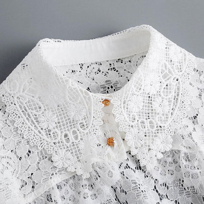 Floral Lace Capelet For Sunscreen Detachable Half Shirt Blouse