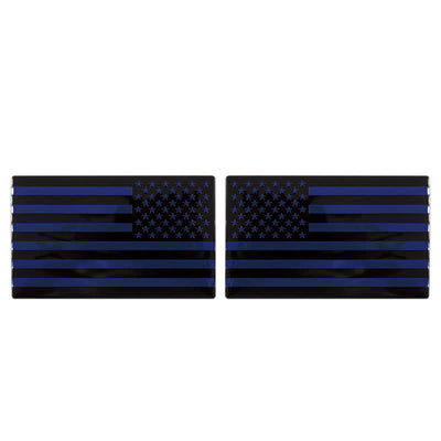 2Pcs American Flag Metal Sticker Car Badge