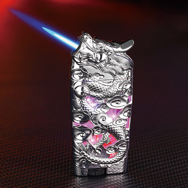 Cool Creative LED Flash Dragon Refillable Butane Lighter