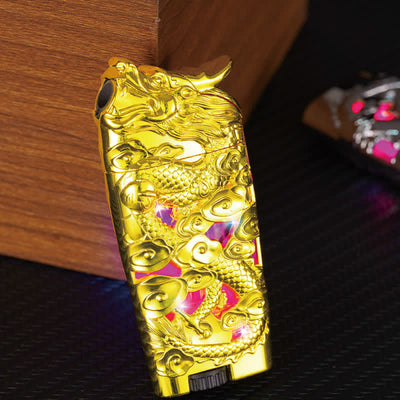 Cool Creative LED Flash Dragon Refillable Butane Lighter