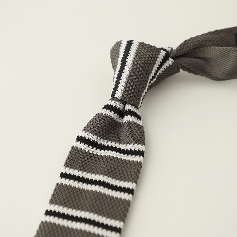 Men's Striped Narrow Suit Knitted Necktie