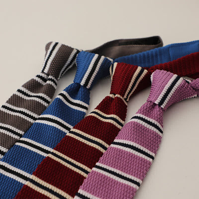 Men's Striped Narrow Suit Knitted Necktie