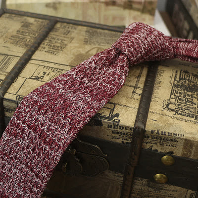 Men's Variegated Dark Color Knitted Necktie