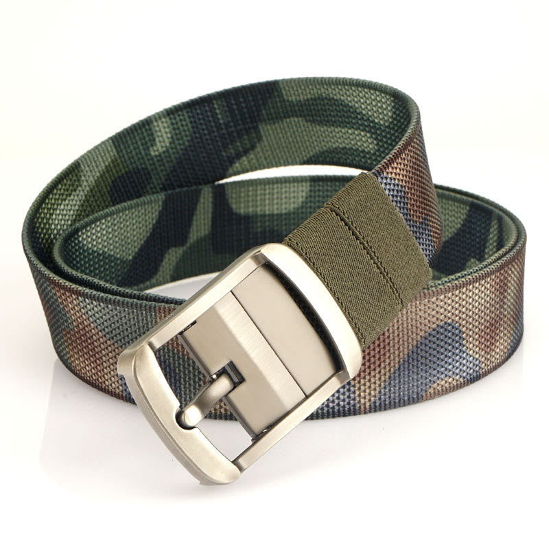 Men's Rotatable Buckle Belt Reversible Nylon Belt