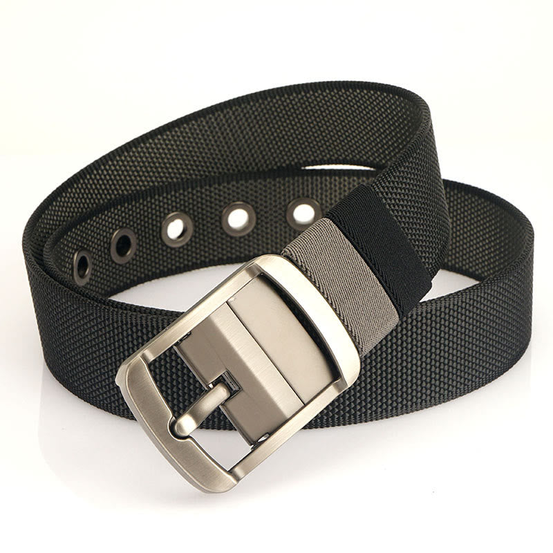 Men's Rotatable Buckle Belt Reversible Nylon Belt