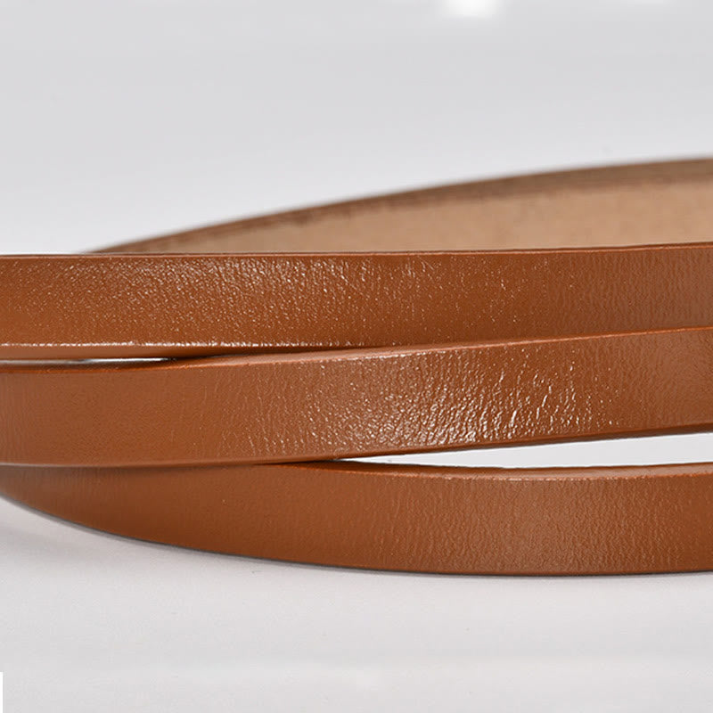 Thin Dress Knot Belt Women's Genuine Leather Belt