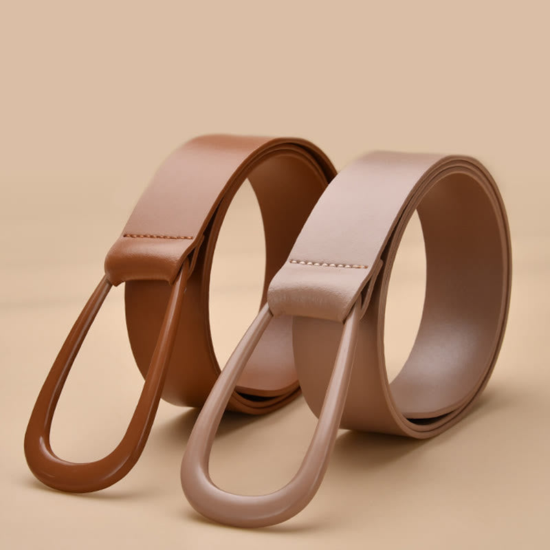 Simple Wide Waist Belt For Women Leather Knot Belt