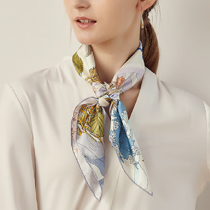 Women's Garden In The Air Spring Silk Thin Scarf