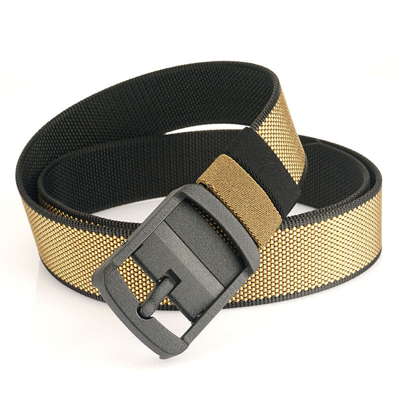 Men's Rotatable Alloy Buckle Belt Reversible Military Belt