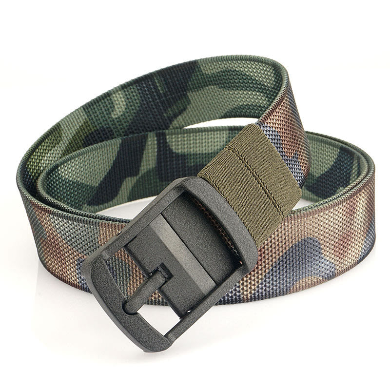 Men's Rotatable Alloy Buckle Belt Reversible Military Belt