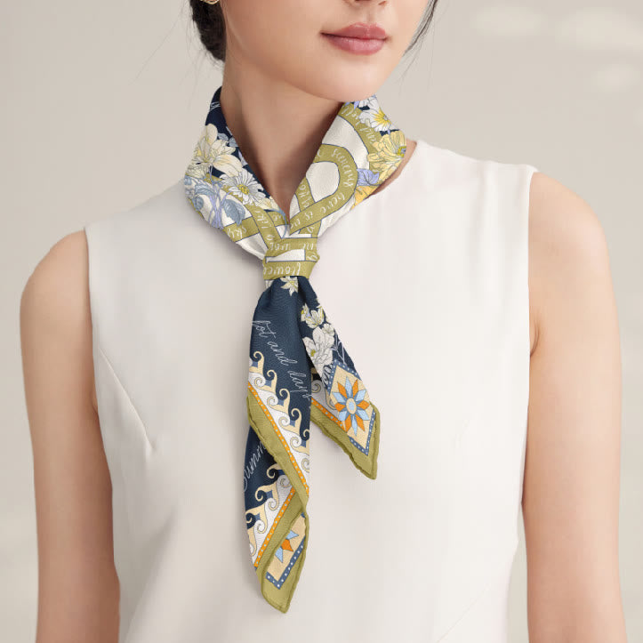 Women's Four Seasons Of Love Spring Silk Thin Scarf